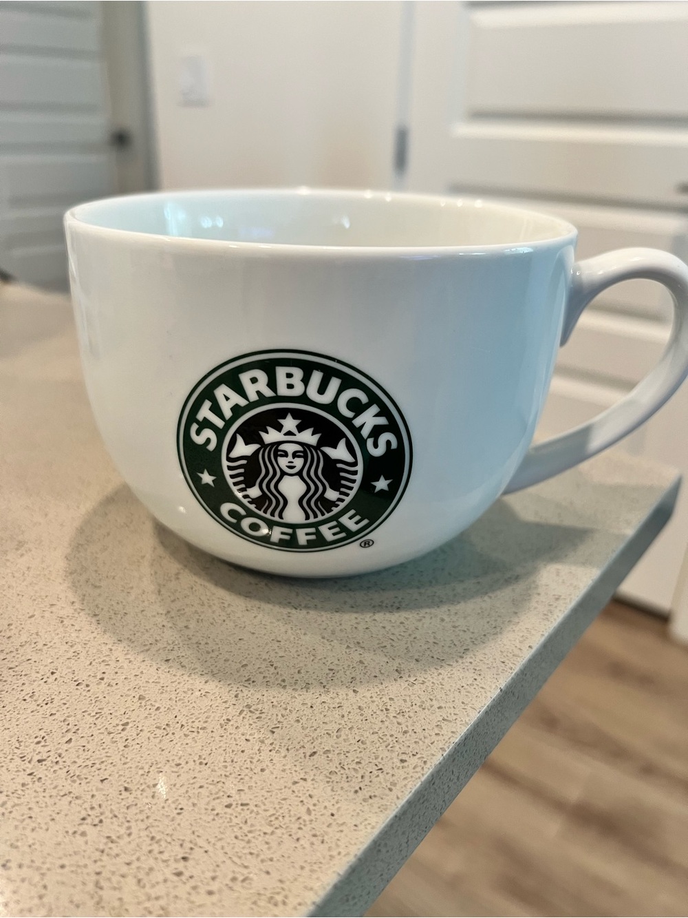 Starbucks “wide-mouth”White Mug with Green Logo
